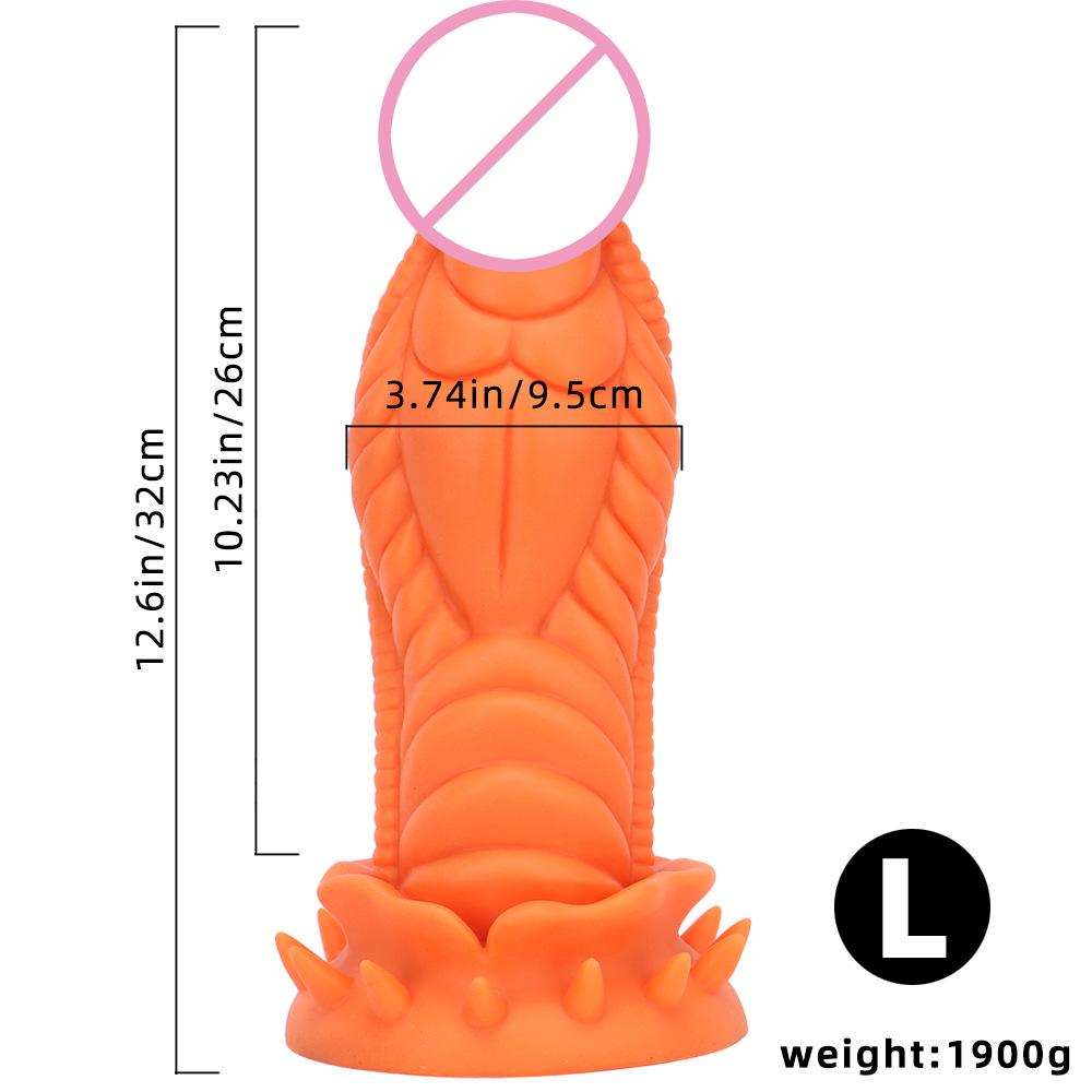 Super Large Liquid Silicone Egg Soft Anal Expansion Trainer with Irregular Large Anal Plug and Large Penis SM