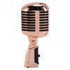 Dpofirs Vintage Microphone with Self-Tension Rotating Stand Zinc Alloy Dynamic Vocal Microphone Rose Gold for Live Performance Studio Recording KTV