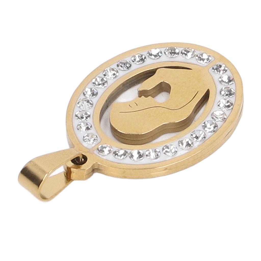 Virgin Mary Pendant Exquisite Carving Titanium Steel Virgin Mary Jewelry for Men Women Daily Wear