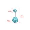 Hübscher Kristall Strass Kugel Bauchnabel Piercing Ring Körperpiercing
