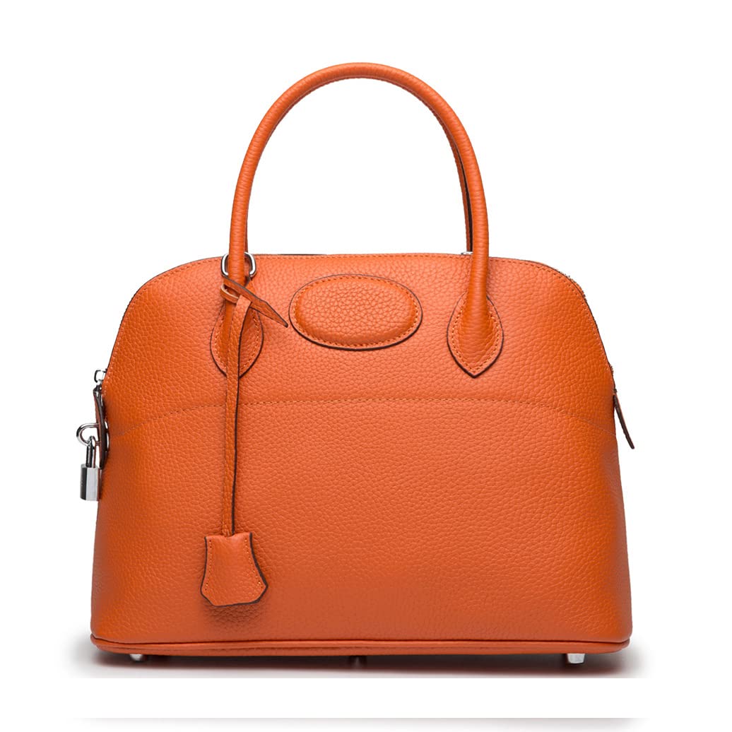 

2way Bag Shoulder Bag Cowhide Handbag Large Capacity Crossbody Commuting Shoulder Bag Gift with Ribbon [MACTON]L31CM Women s MC-8331 (Orange)