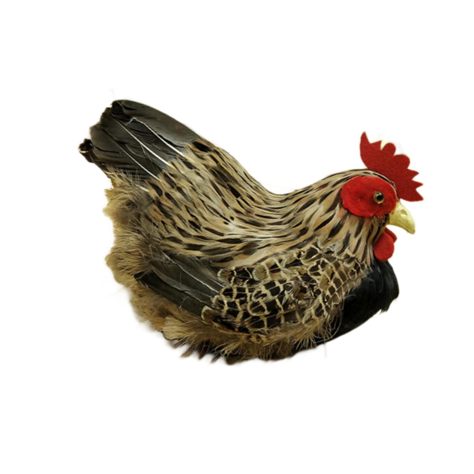 

Chicken Simulation Model Photography Props Garden Statue Simulation Hen Model Ornament for Kitchen Yard Store Home Patio
