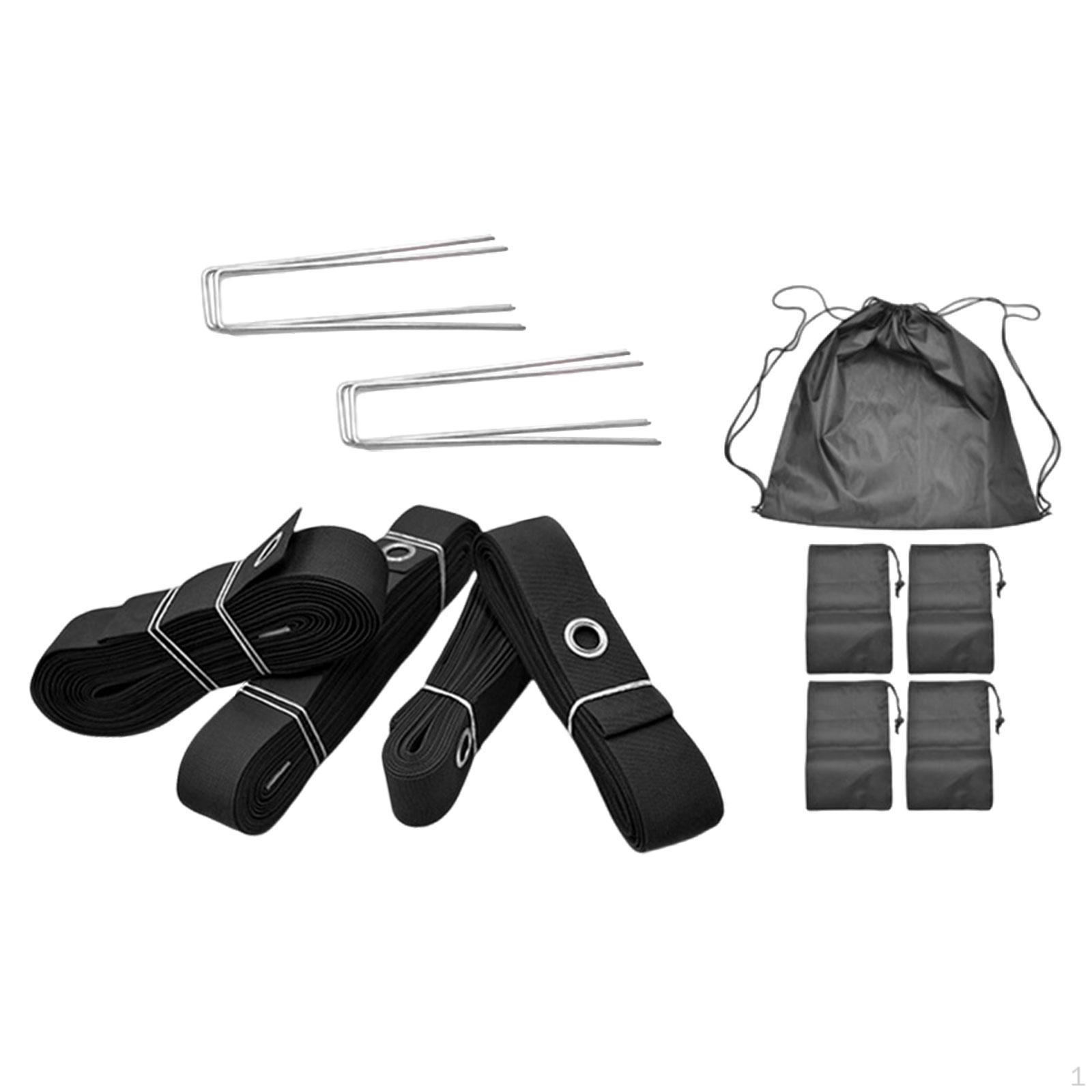 

Линии для пляжа с 4 колышками и мешками с песком. Маркировка. black