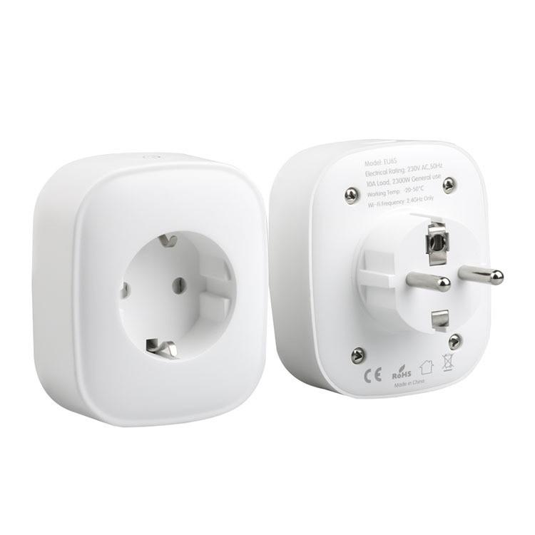 Google Home Compatible EU Smart Socket with HomeKit, Matter, Tuya, WiFi & Zigbee Integration.