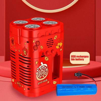 Automatic Bubble Blower 48-hole Rocket Fireworks Bubble Machine for Family Gatherings Boys Girls New Year Gift