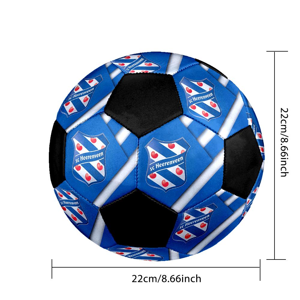 SIZE 5 SC Heerenveen Soccer Ball Colorful All Ages Machine Stitched PVC Competition Ready Durable High-Bounce