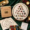 Calendario de Adviento Bordado de Navidad 24 Días Árbol Kit de Costura DIY para Principiantes Regalo de Cuenta Atrás Festivo Paquete de Materiales con