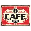 Canvas Print Retro Poster Sign Cafe