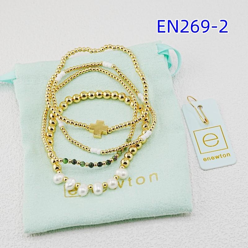 Enewton 4pcs Set Stackable Pearl Cross Bracelets Fashion Jewelry