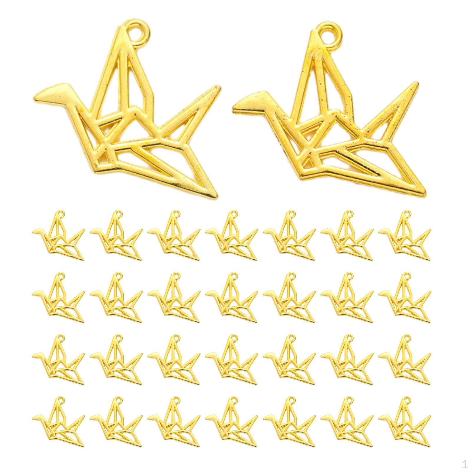 

30 шт. подвески-журавлики оригами бумажные подвески-шармы для самостоятельного изготовления ювелирных изделий