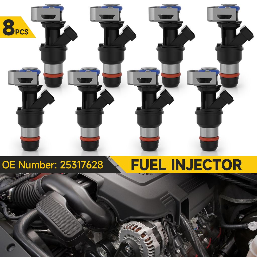 8PCS Fuel Injectors 17113553 Fit for Chevy Silverado 1999-2007 4.8L 5.3L 6.0L