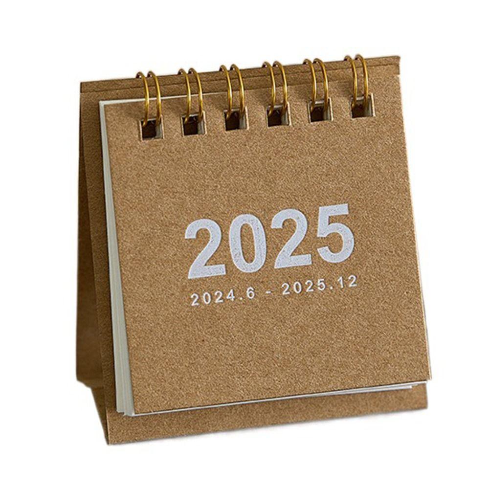 Thick Paper Mini Desktop Calendar Creative Standing Flip Calendar  Office Ornaments
