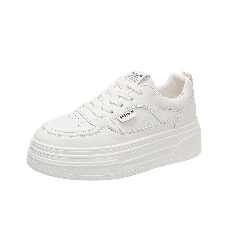 Real Soft Leather Little White Shoes Women's 2025 Summer New Versatile Popular Thick-soled Heightening Soft-soled Versatile Casual Sports Shoes