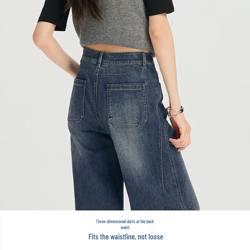 YERAD Women's High-Waisted Wide-Leg Denim Jeans