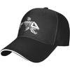 Skelettfisch Grafik Trucker Cap Baseballkappe Schwarzes Polyester Outdoor Reise Unisex Erwachsenenkappe