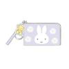 Marimo Craft Miffy Pistachio Lavender Mini Pouch with Carabiner Mini Small Item Carabiner Character W105 X H70 X & (Purple) - Pouch, Case, Included,