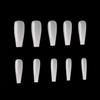 kads 500pcs False Nail Tips Ballerina 3 Colors/Box Nail Coffin Shaped Tips Long Full Cover Fake Nails Art Manicure 10 Size Clear