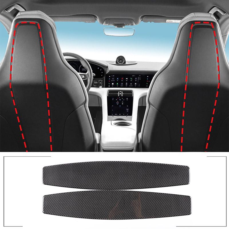 Soft Carbon Fiber for Porsche Taycan 2019-2025 Car Interior Dashboard Center Console Door Decoration Stickers Car Accessories