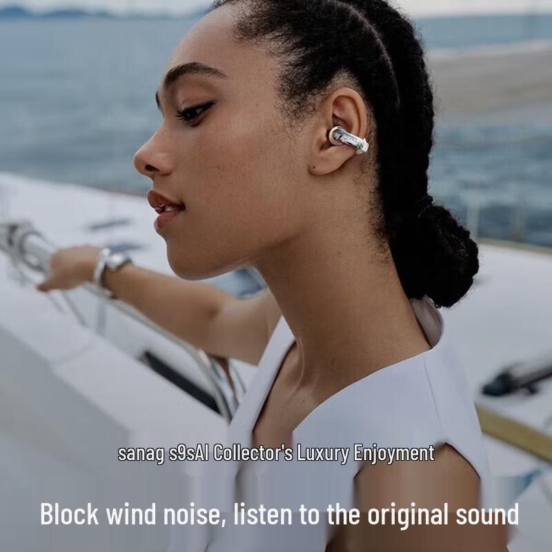 SANAG S9S Open-Ear Clip Bluetooth Headset with AI Translation