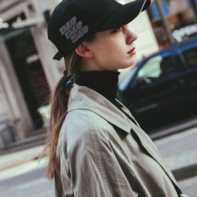

STANDUP [STANDUP] Visor Line Triple Black Color Ball Cap REGULAR FIT