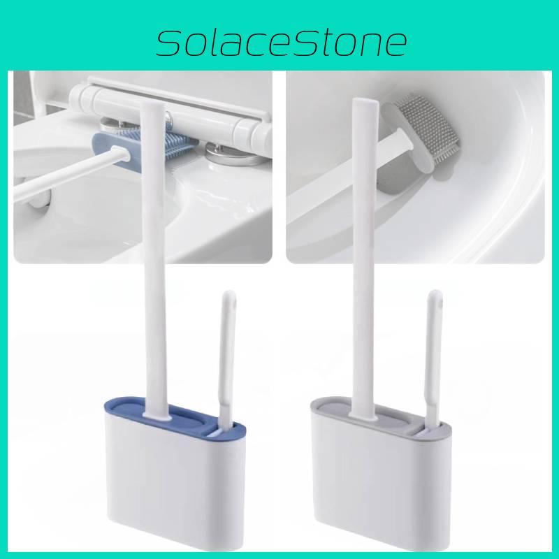 Silicone Brushes Toilet With Brush Holder Wall Mounted Cleaning Bathroom Tool