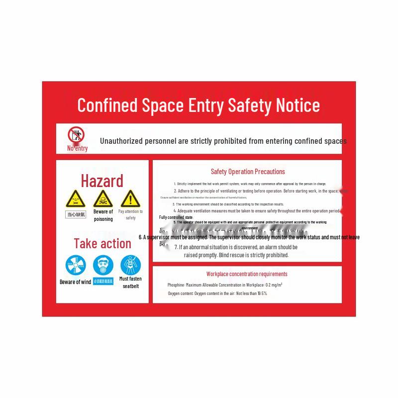 QSQ Limited Space Safety Notice Sign