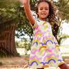 Robe de Princesse Nouvelle Collection Été pour Filles Robe Tricotée en Coton à Manches Courtes pour Enfants