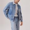 Levis Casual Comfortable Patchwork Single-Breasted Long Sleeve Denim Jacket Men Jackets 004YT-0000