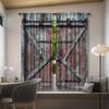 2pcs   Rustic Door Pattern Curtains   Decorate Window Treatment   Rod Pocket Mount   Digital Printed Curtains   Polyester Material   S