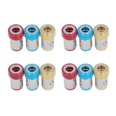 12PCS Magnetic Screw Rings Aluminum Alloy Knurling Magnet Suction Bit Holder for Hex Screwdriver