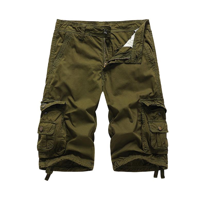 Cargo Shorts Men Summer Army Military Tactical Homme Shorts Casual Solid Multi-Pocket Male Cargo Shorts Plus Size