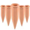 Kit 5 cônes d'arrosage en terre cuite avec arrosoir – arrosage automatique lent, ouverture 4 cm
