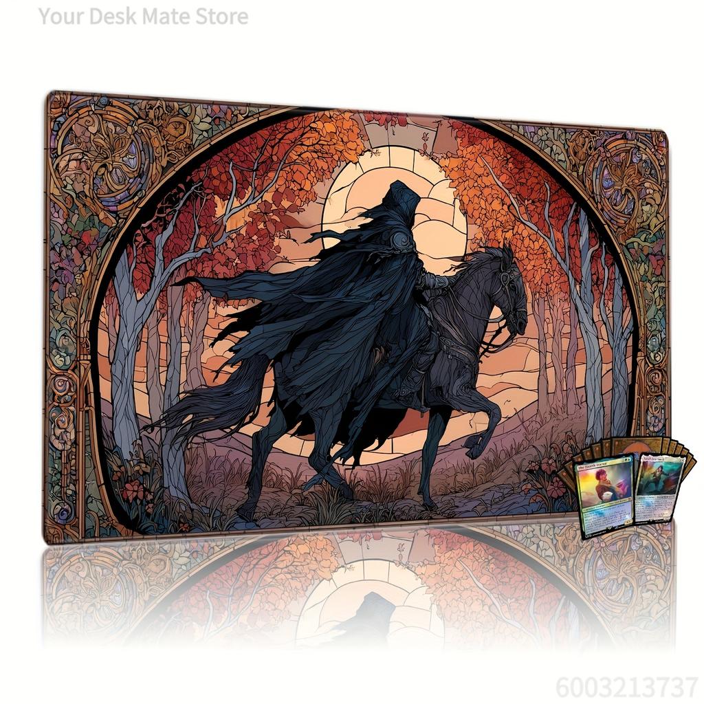 Stainedglass Dusk Rider Magic Party Game Mat Durable Rubber For Mtgtcg Games 35x60 Mouse Pad Offices Desk Mats Friendly Design