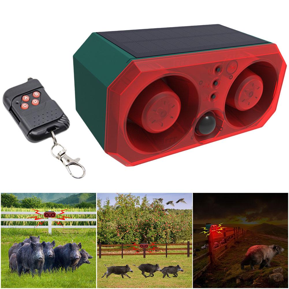 Solar Outdoor Motion Sensor Alarm Home Security Alarm with Flashing Light 130db Loud Noise Maker for Home Farm