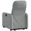 Vidaxl Lift and Tilt Recliner, Light Gray, Fabric Upholstered