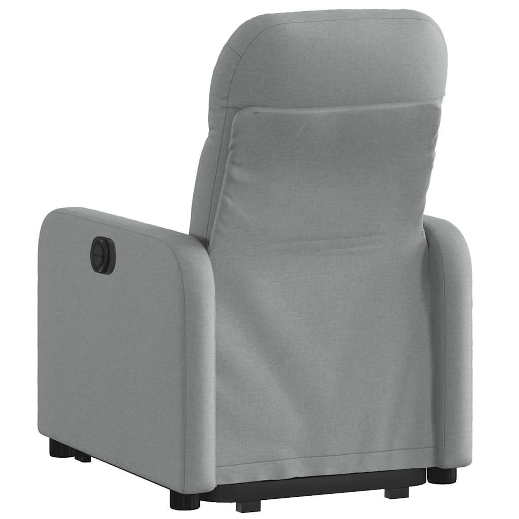Vidaxl Lift and Tilt Recliner, Light Gray, Fabric Upholstered