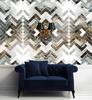 Wallpaper Geometric Herringbone Pattern