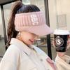 Tide Knitted Empty Top Hat Ladies Outdoor Duck Tongue Cycling Alphabet Wool Hat Rabbit Hair Blended Thermal Hat Winter
