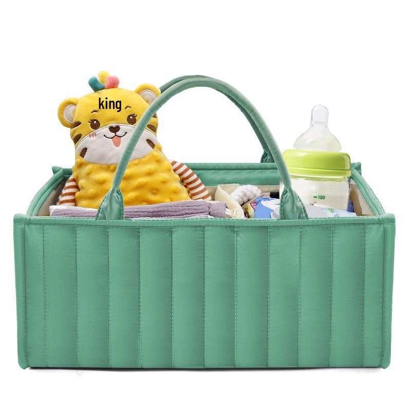 Multi-functional Large Capacity Foldable Cotton Diaper Bag for Moms