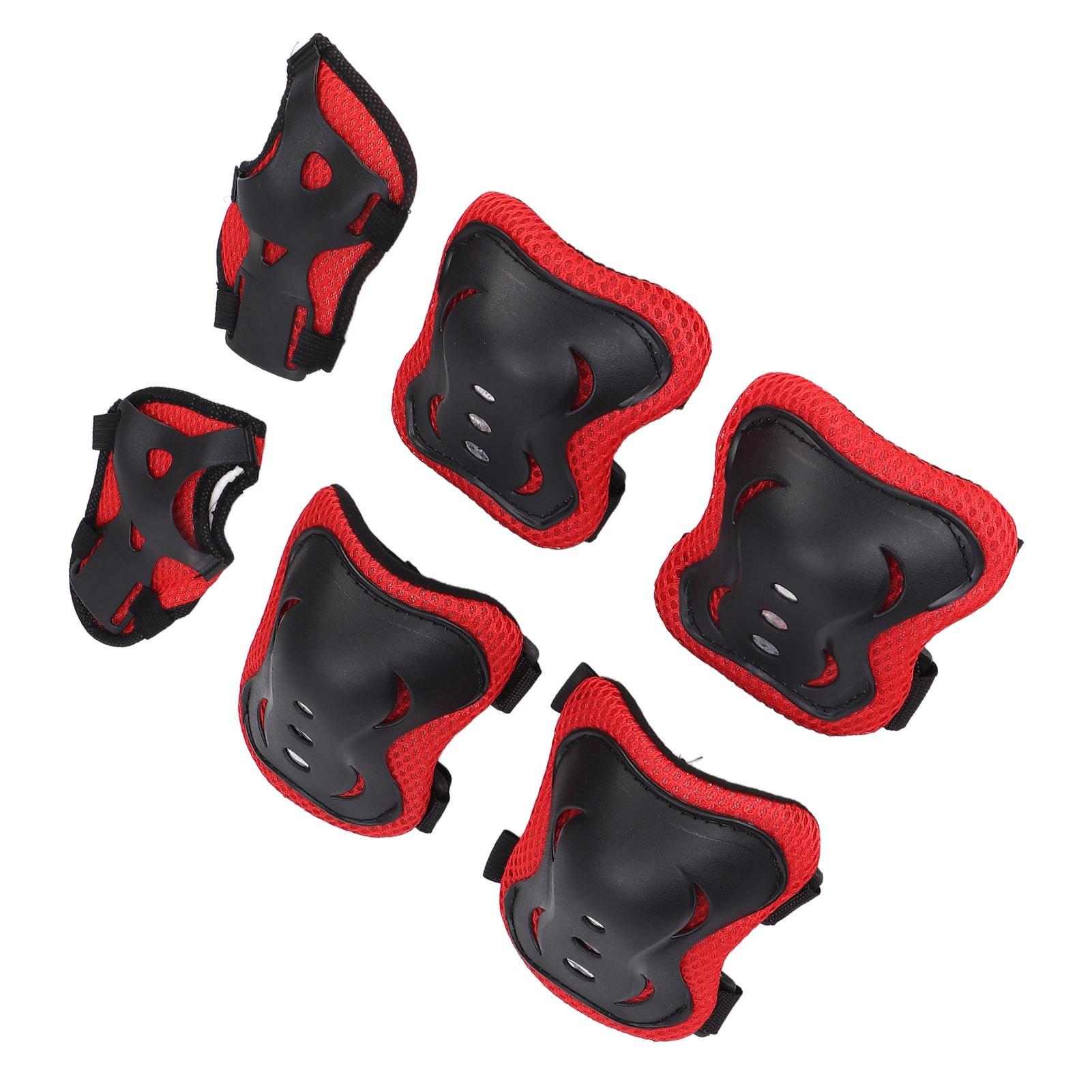 

Детская защитная экипировка, стильный дышащий детский наколенник, налокотник, защита для рук для езды на велосипеде красный