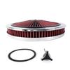 RASTP- Universal Air Cleaner Filter 14" Wide 2" Tall With Super Flow Thru Lid Washable Round 5-1/8-inch Neck Flange OFI178