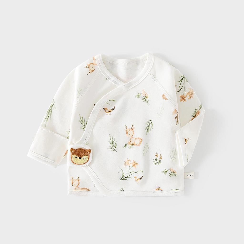 Neugeborenen Knochenlose Baumwolle Klettverschluss Pyjamas - Frühling/Herbst Halbrücken-Outfit