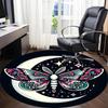 1pc Moon Butterfly Office Round Area Rug, Indoor Mat Suitable For Office, Under Office Chairs Bedroom Living Room Home Decor, Room Deco