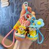 Porte-clés Adorable Dessin Animé Minion Anneau de Clé en Silicone Mignon Cadeau Pour Femmes Et Enfants