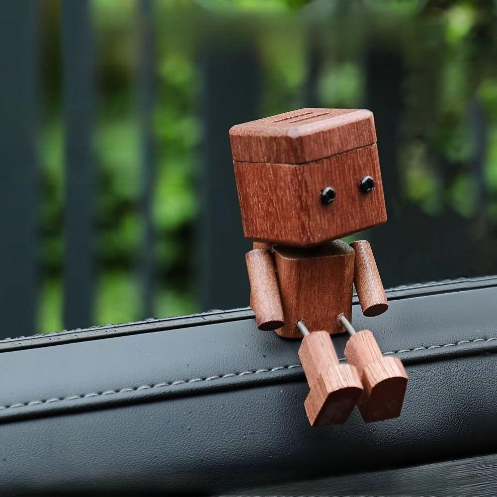 Creative Mini Wooden Man Perfume Holder Ornament Car Perfume Ornament Car Interior Use