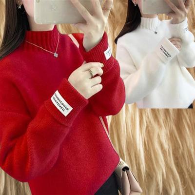 Inter Thick Warm Mink Cashmere Turtleneck Knit Sweater Women Loose Pullover Jumper Ladies 5 Color Korean Female Knitwear