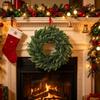 Simulated Pine Needle Christmas Wreath: Door Hanging & Fireplace Decoration