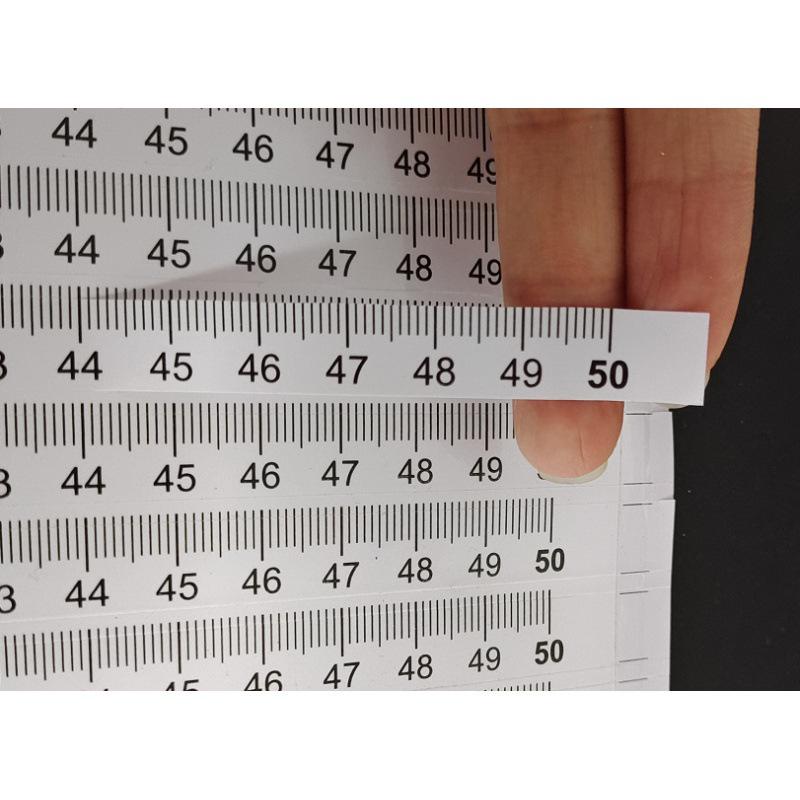 Waterproof Self-Adhesive Scale Ruler Sticker - Midpoint Measurement Marker.