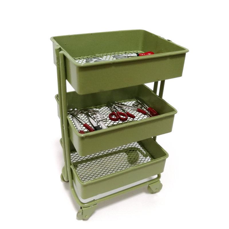 1:12 Doll House DollStainless Steel Handcart Supermarket Shopping Cart Mode Storage Toy Phone Food Holder Cute Gift For Kids