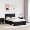 Bed Frame Black 120 x 200 cm Solid Pine Wood